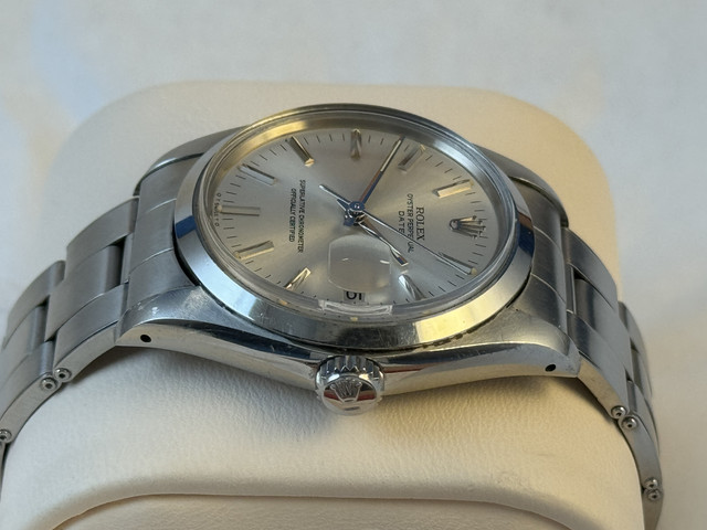 FSOT: Rolex Date Men's Sigma Dial, Ref. 1500 Steel, 34 mm. Bracelet, Boxes & Papers, Serviced. New Price Reduction image 6