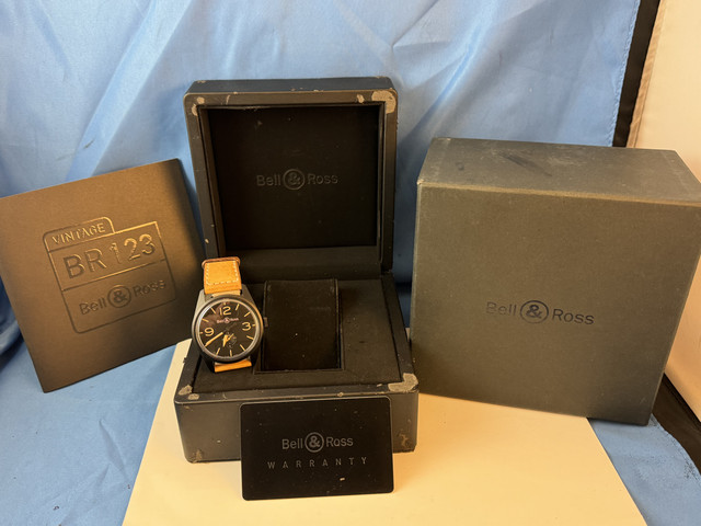 FSOT: Excellent Bell & Ross 123 Vintage Heritage BR123-95-SC Complete Boxes & Papers. Price Reduction image 3