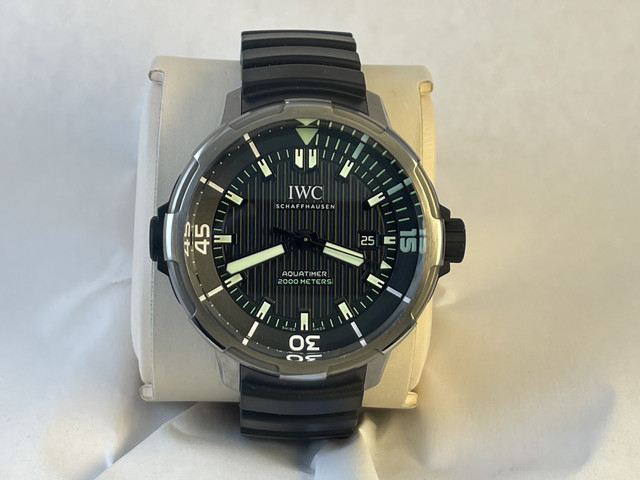 FS: Excellent IWC Aquatimer 2000, Titanium, Black, IW358002. 46 mm. Boxes and Papers. New Price Reduction image 2