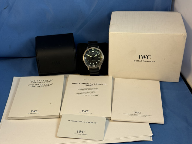 FS: Excellent IWC Aquatimer 2000, Titanium, Black, IW358002. 46 mm. Boxes and Papers. New Price Reduction image 3