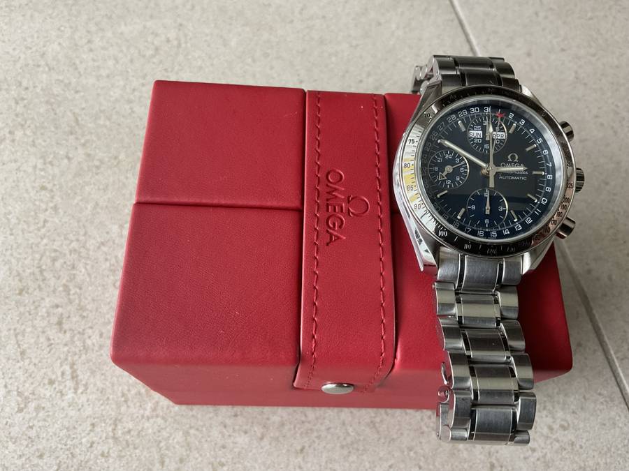 FS: Omega SpeedMaster Triple Date Blue Great Daily Watch image 2