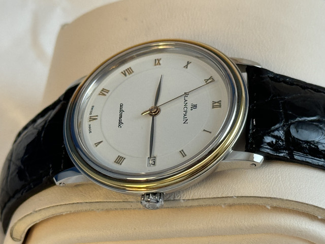 FS: Very Good Blancpain Villeret 1195, 34 mm, Steel & Gold, Boxes & Papers. Just fully Serviced, New Price Reduction image 6