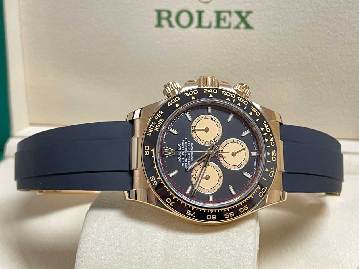 FS: Rolex Daytona Yellow Gold Oysterflex 126518LN Paul Newman 2024 Mint image 4