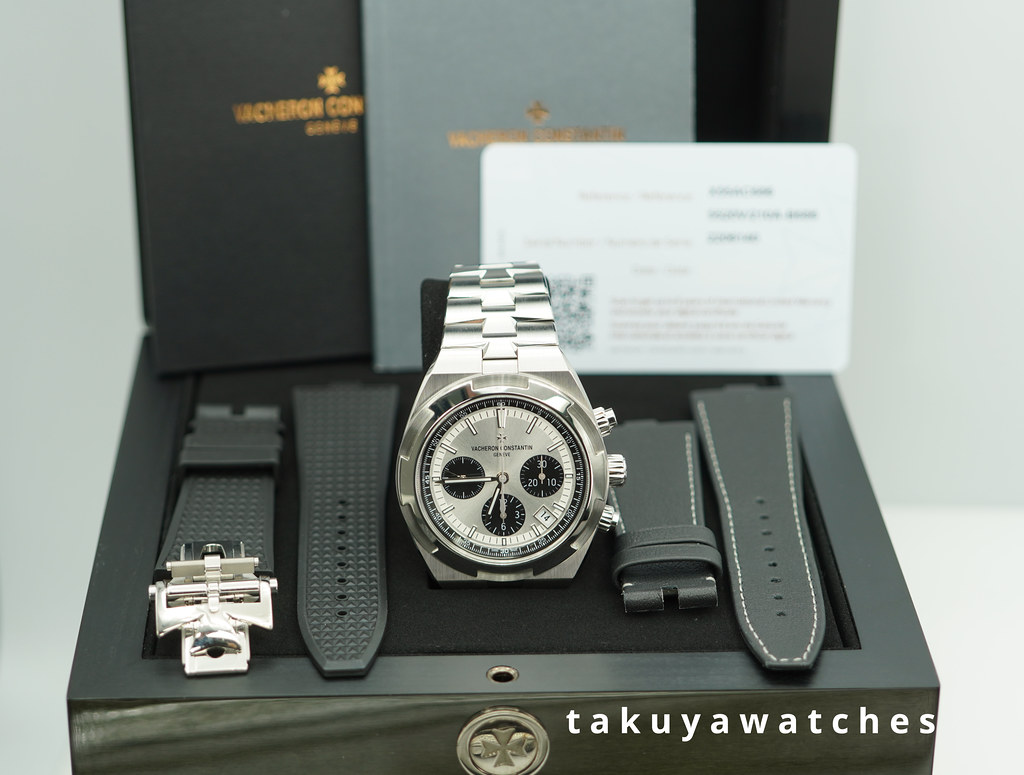 FSOT: Vacheron CONSTANTIN OVERSEAS CHRONOGRAPH 5520V PANDA DIAL NEW MODEL FULL SET image 2