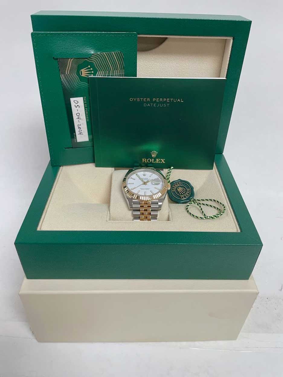 FS: Rolex Datejust 41 126333 SS/18k Yellow Gold White Jubilee 2024 Mint image 6