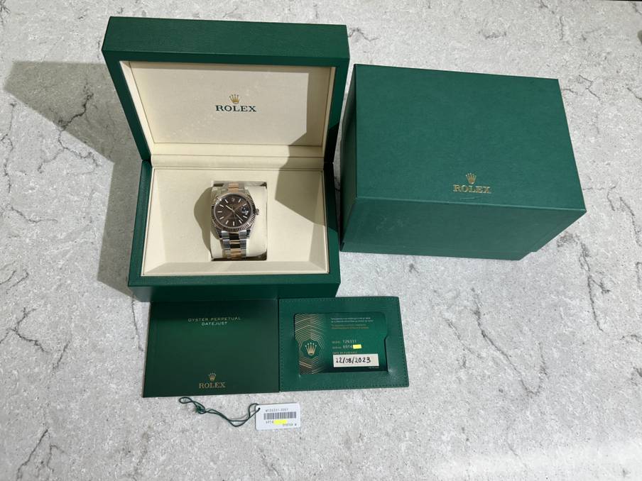 FS: LNIB Rolex SS & 18Kt Datejust 41 Model Reference 126331 Chocolate Dial image 2