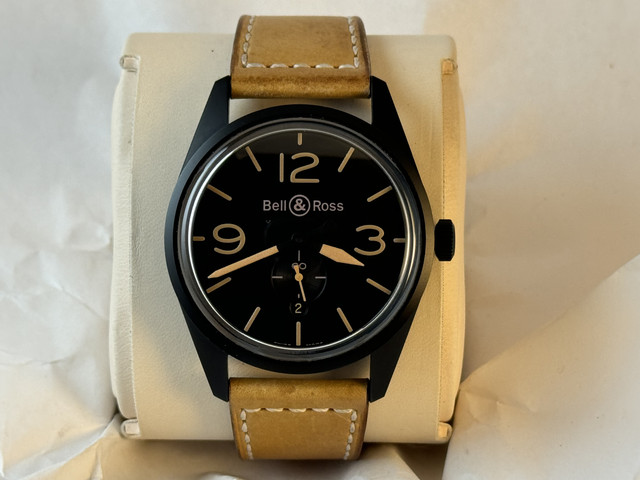 FSOT: Excellent Bell & Ross 123 Vintage Heritage BR123-95-SC Complete Boxes & Papers. Price Reduction image 2