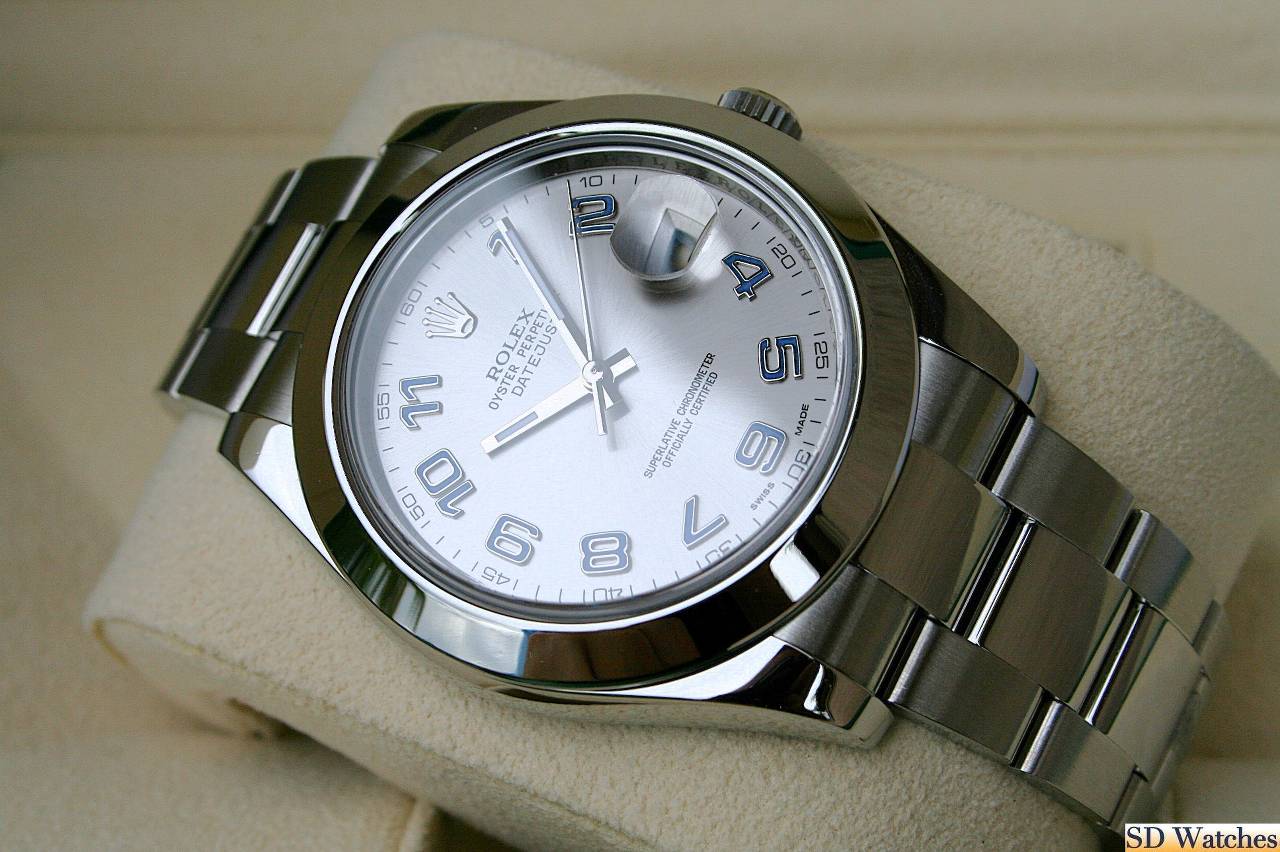 FS: ROLEX 116300 DATEJUST 41MM WATCH BLUE ARABIC DIAL image 2