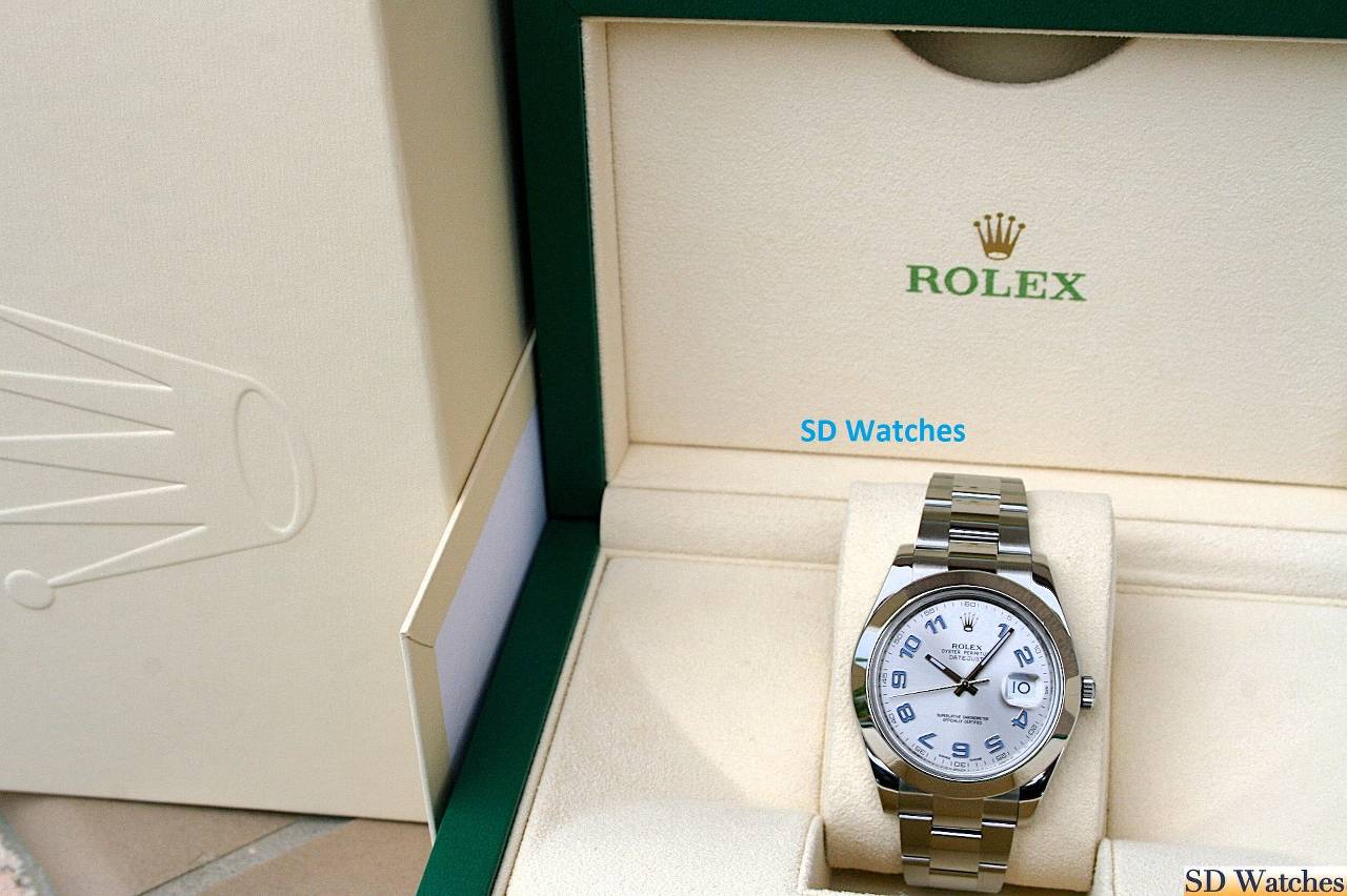 FS: ROLEX 116300 DATEJUST 41MM WATCH BLUE ARABIC DIAL image 6
