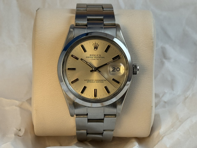FSOT Men's Rolex Oyster Perpetual Date Silver Dial, Ref. 15000 Steel, 34 mm. Bracelet, Boxes & Instructions. New Price Reduction image 2