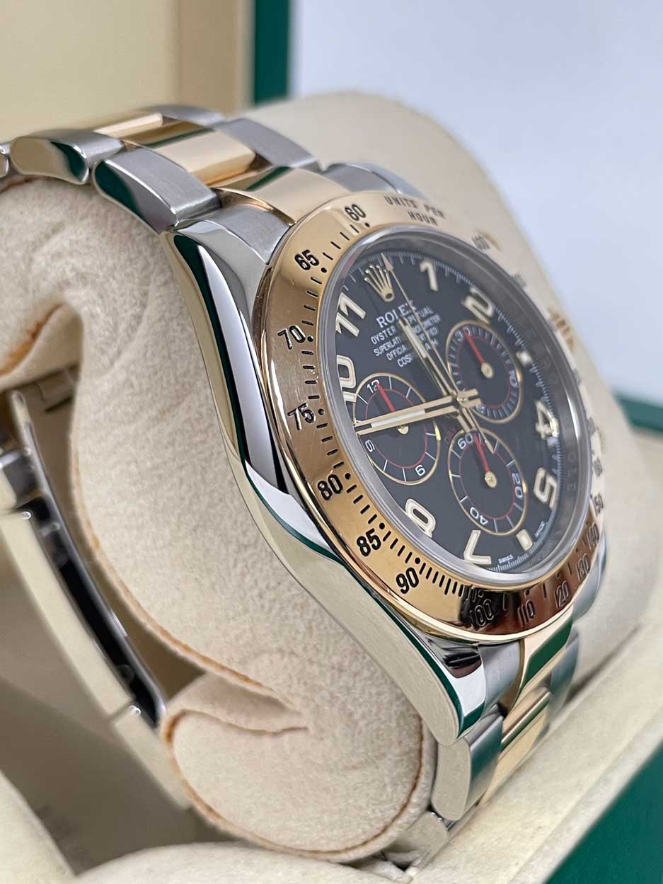 FS: Rolex Daytona SS/18k Yellow Gold Blue Racing 116523 + Warranty image 2