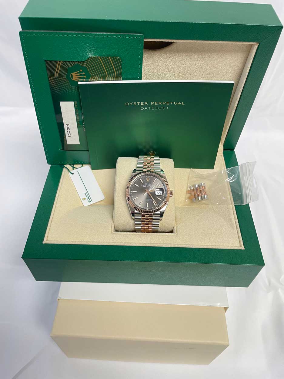 FS: Rolex Datejust 36 SS/Rose 126231 Rhodium Jubilee 2023 image 6