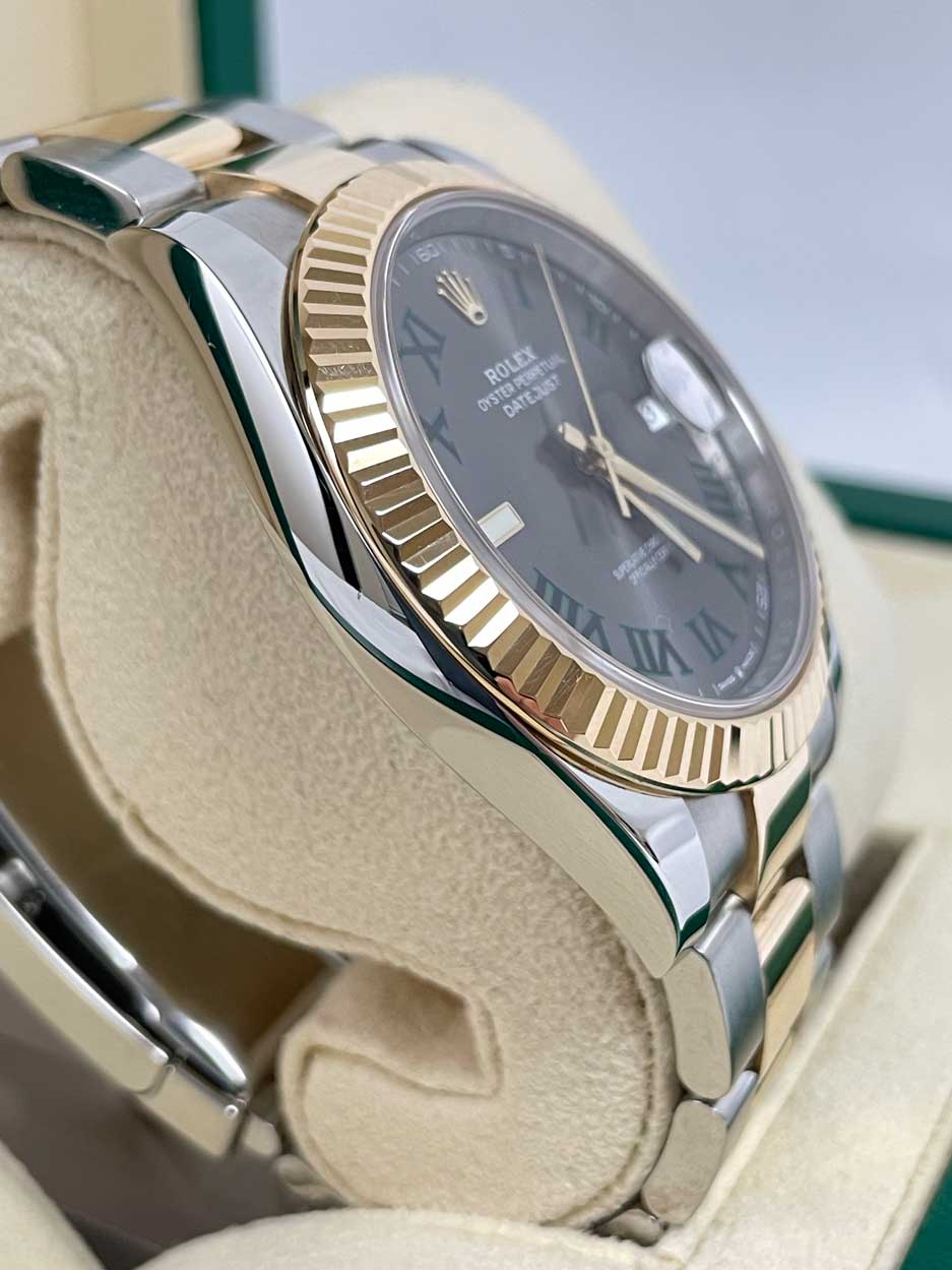 FS: Rolex Datejust 41 SS/18K Yellow Gold Wimbledon 126333 Oyster image 2