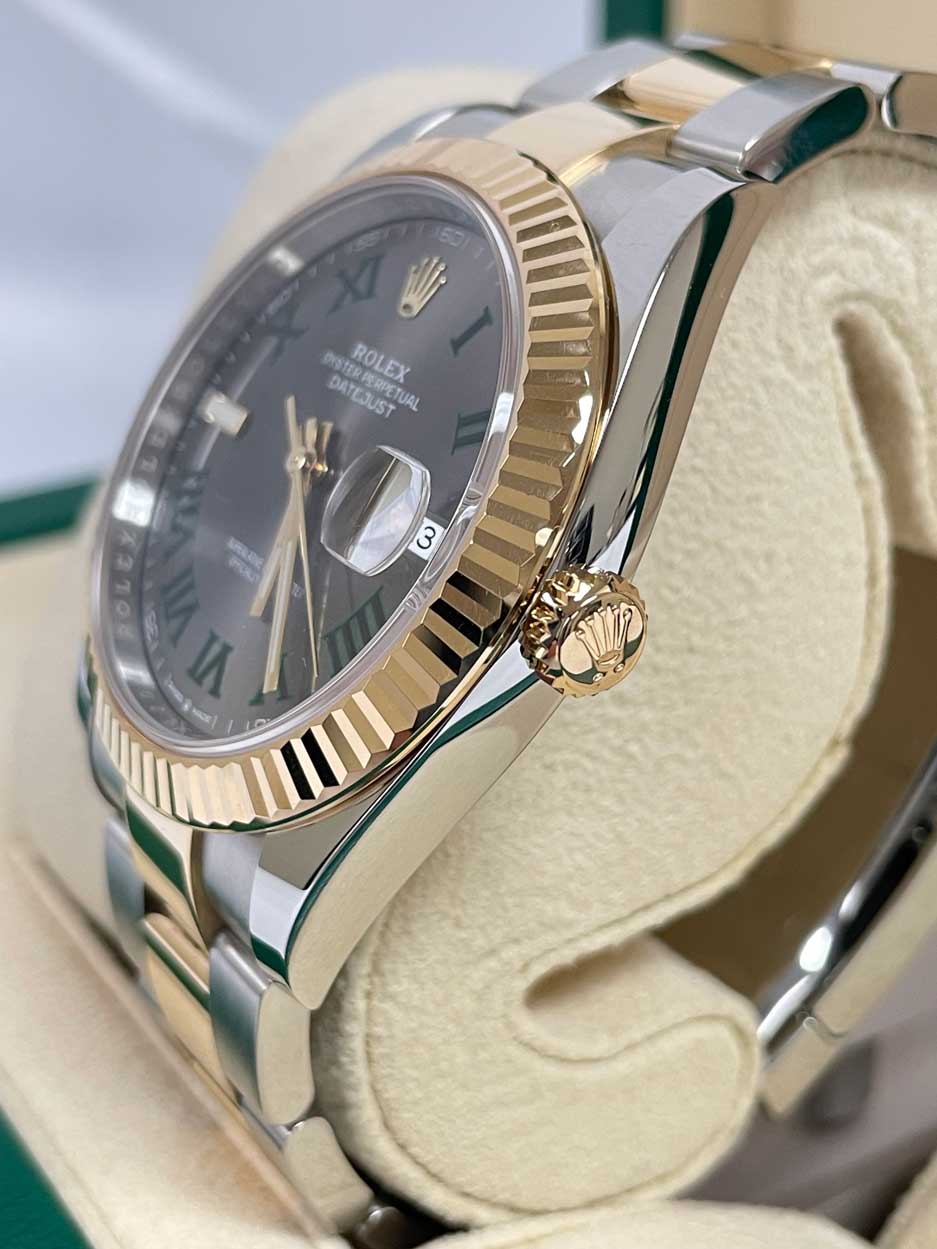 FS: Rolex Datejust 41 SS/18K Yellow Gold Wimbledon 126333 Oyster image 3