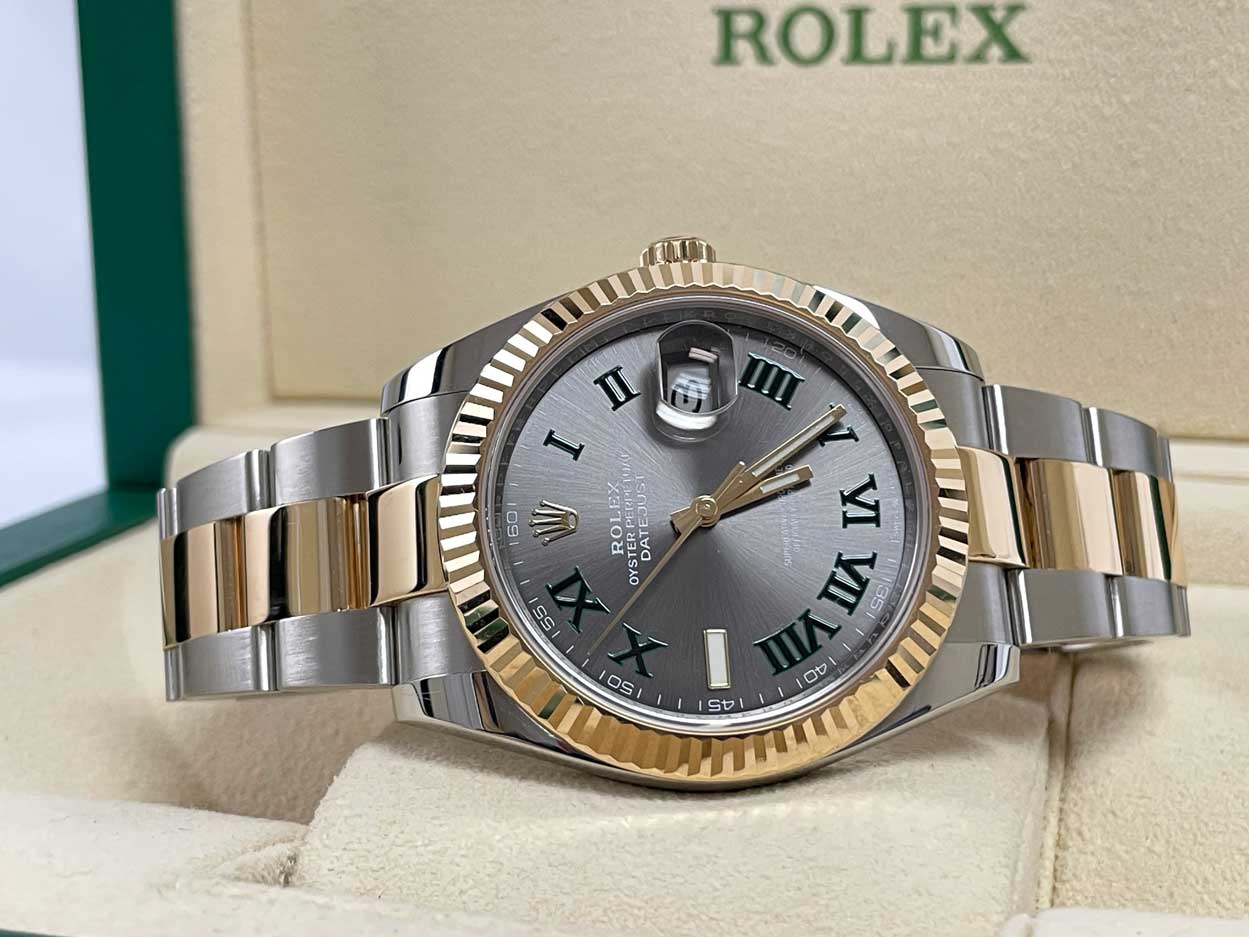 FS: Rolex Datejust 41 SS/18K Yellow Gold Wimbledon 126333 Oyster image 4