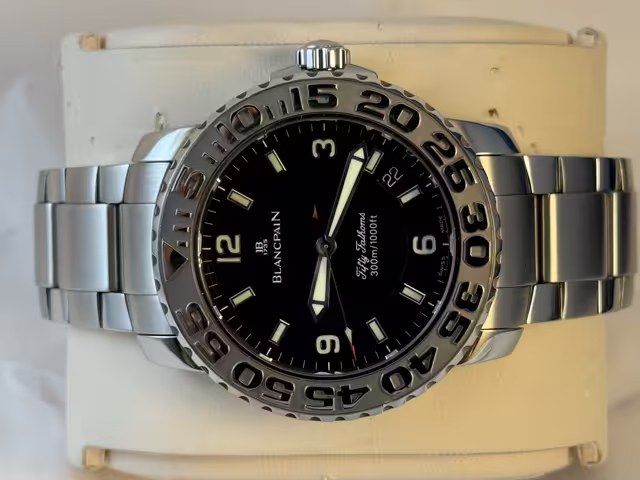 FS Very Good Blancpain Fifty Fathoms Divers Trilogy Collection 2200-1130-71, 100 Hours, 40mm, BP Serviced under Warranty. image 2