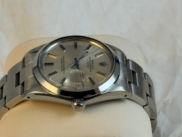 FSOT Men's Rolex Oyster Perpetual Date Silver Dial, Ref. 15000 Steel, 34 mm. Bracelet, Boxes & Instructions. New Price Reduction image 4