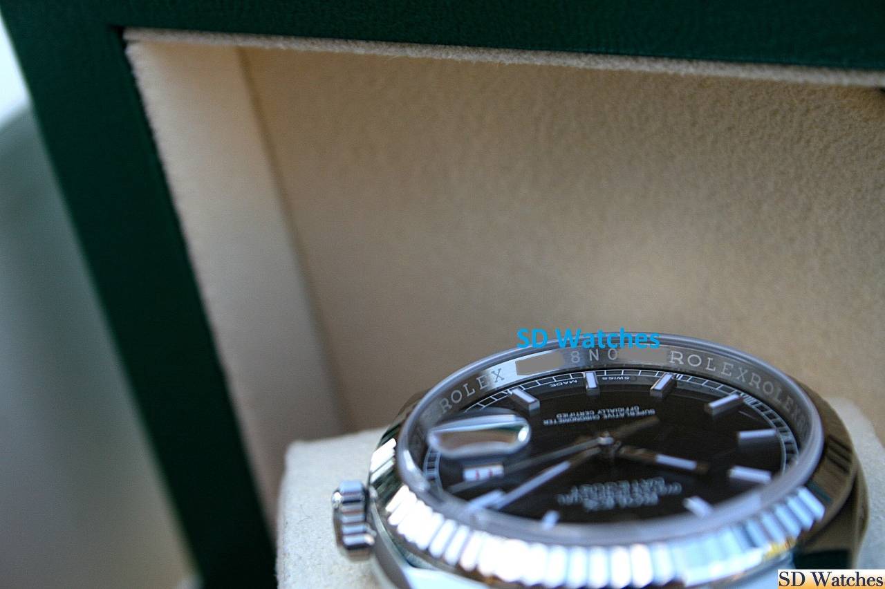 FS: Rolex 116234 Datejust Watch Blue Marker Fluted Bezel Oyster image 5