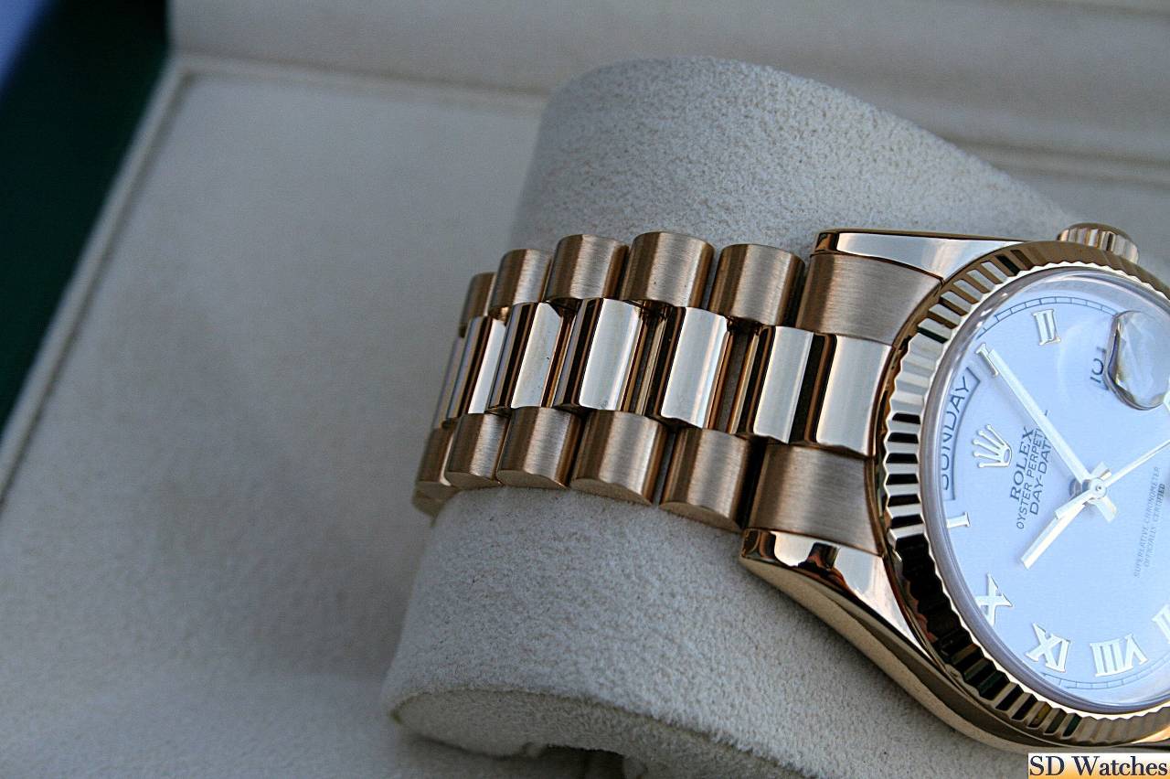 FS: ROLEX 118238 DAY DATE WATCH 36MM PRESIDENT 18K YELLOW GOLD image 3