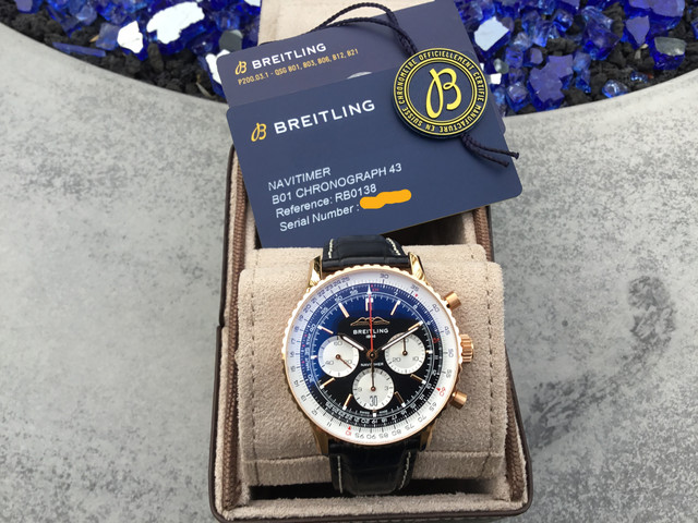 FS: Breitling Navitimer B01 43 Rose Gold RB0138 image 2