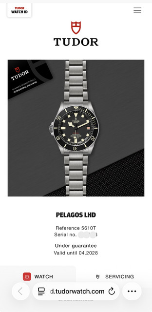 FS: Tudor Pelagos Left Hander 25610TNL image 2