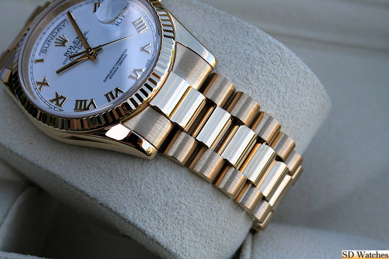 FS: ROLEX 118238 DAY DATE WATCH 36MM PRESIDENT 18K YELLOW GOLD image 2