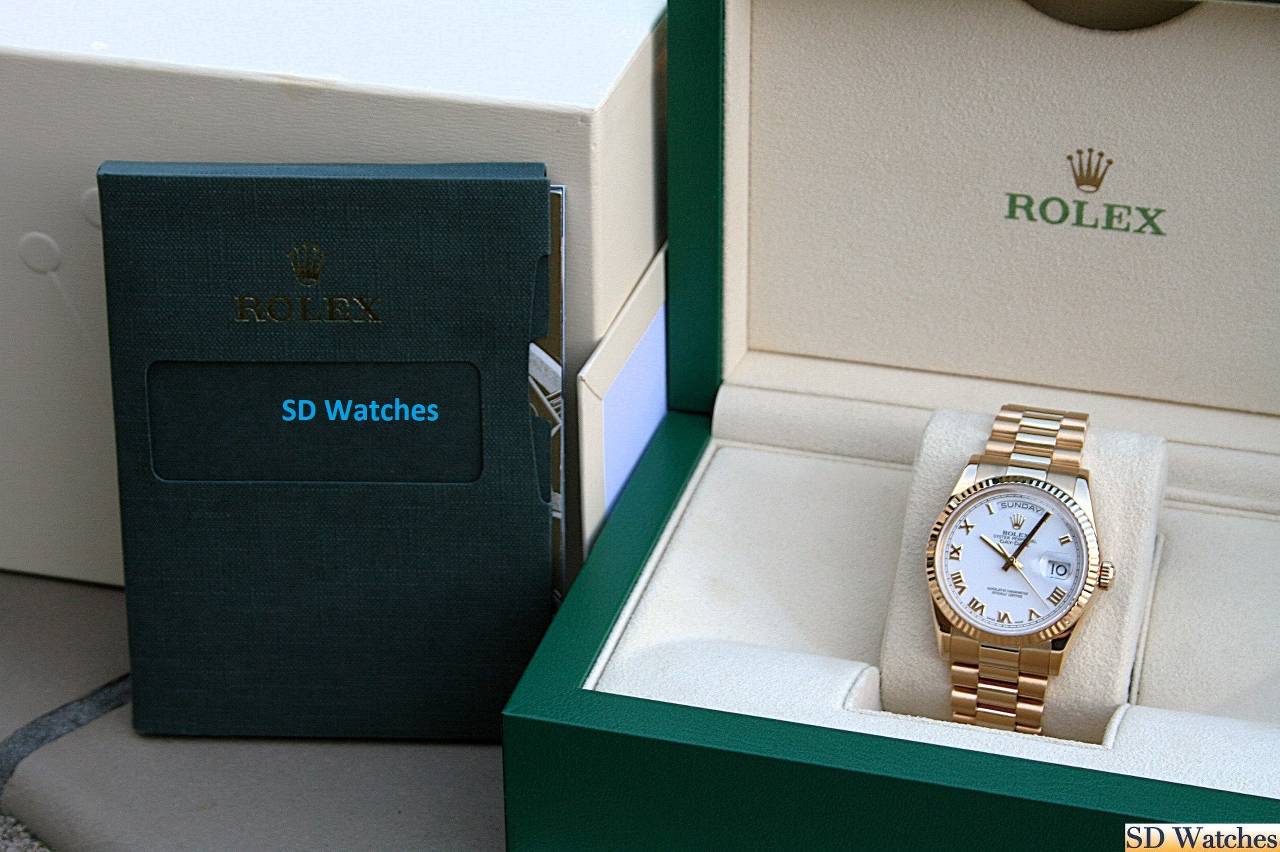 FS: ROLEX 118238 DAY DATE WATCH 36MM PRESIDENT 18K YELLOW GOLD image 6