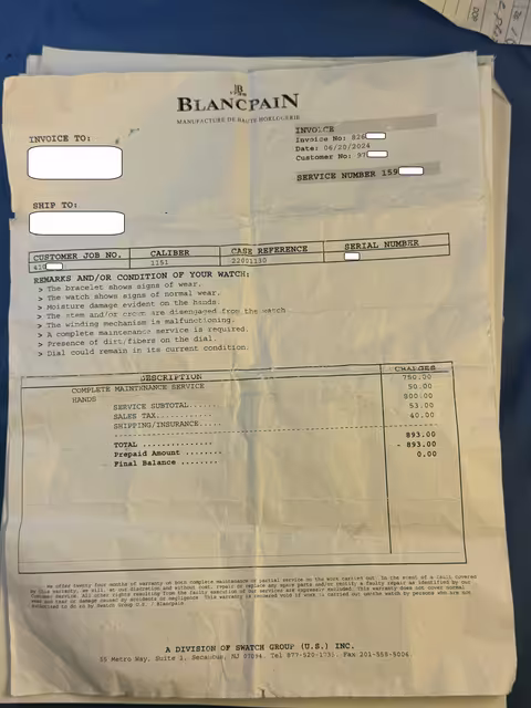 FS Very Good Blancpain Fifty Fathoms Divers Trilogy Collection 2200-1130-71, 100 Hours, 40mm, BP Serviced under Warranty. image 5