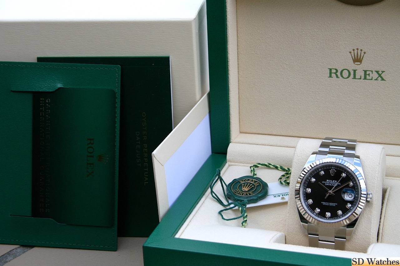 FS: ROLEX 126334 DATEJUST 41MM WATCH BLACK DIAMOND DIAL NIB image 6