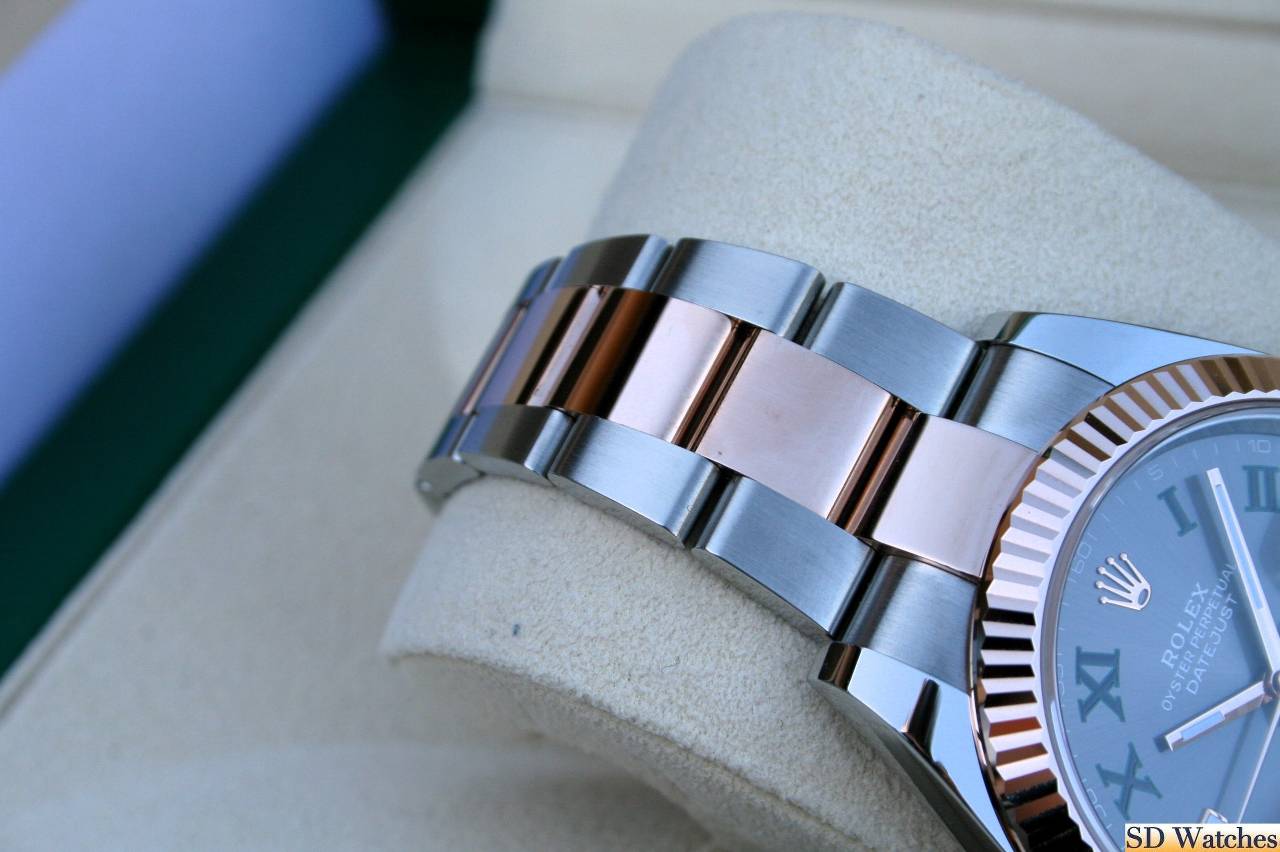 FS: ROLEX 126331 DATEJUST WATCH ROSE/STEEL WIMBLEDON DIAL 41MM image 3