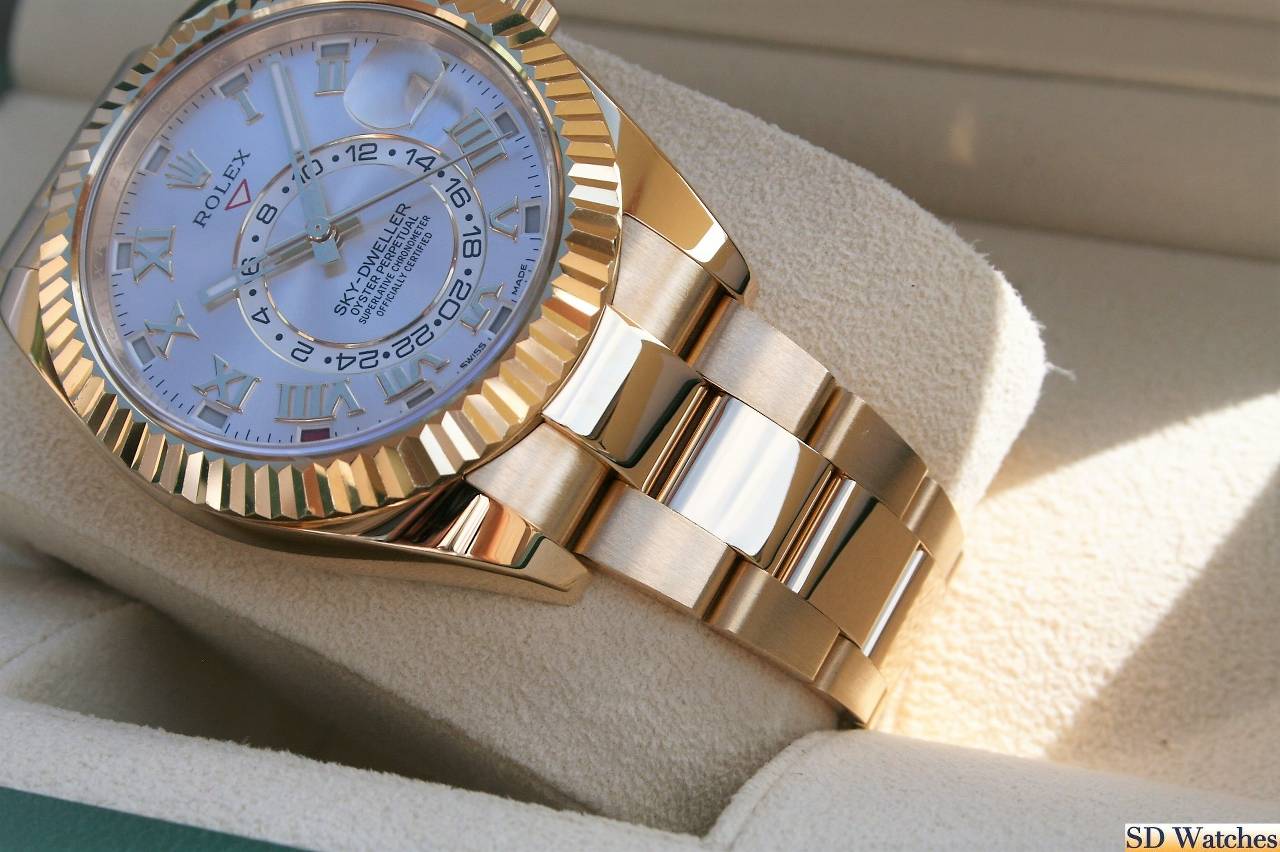 FS: ROLEX 326938 SKY-DWELLER WATCH 18K SILVER ROMAN image 2