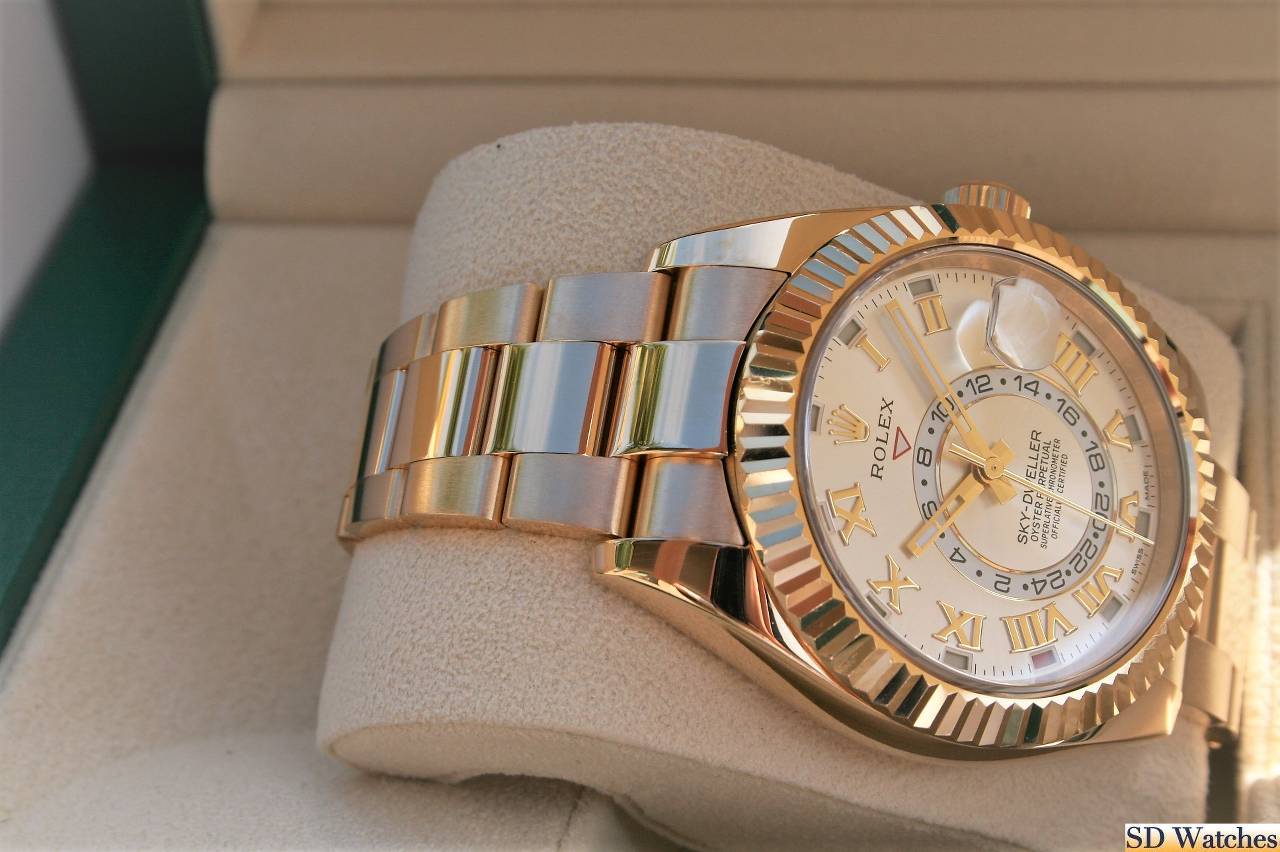 FS: ROLEX 326938 SKY-DWELLER WATCH 18K SILVER ROMAN image 3