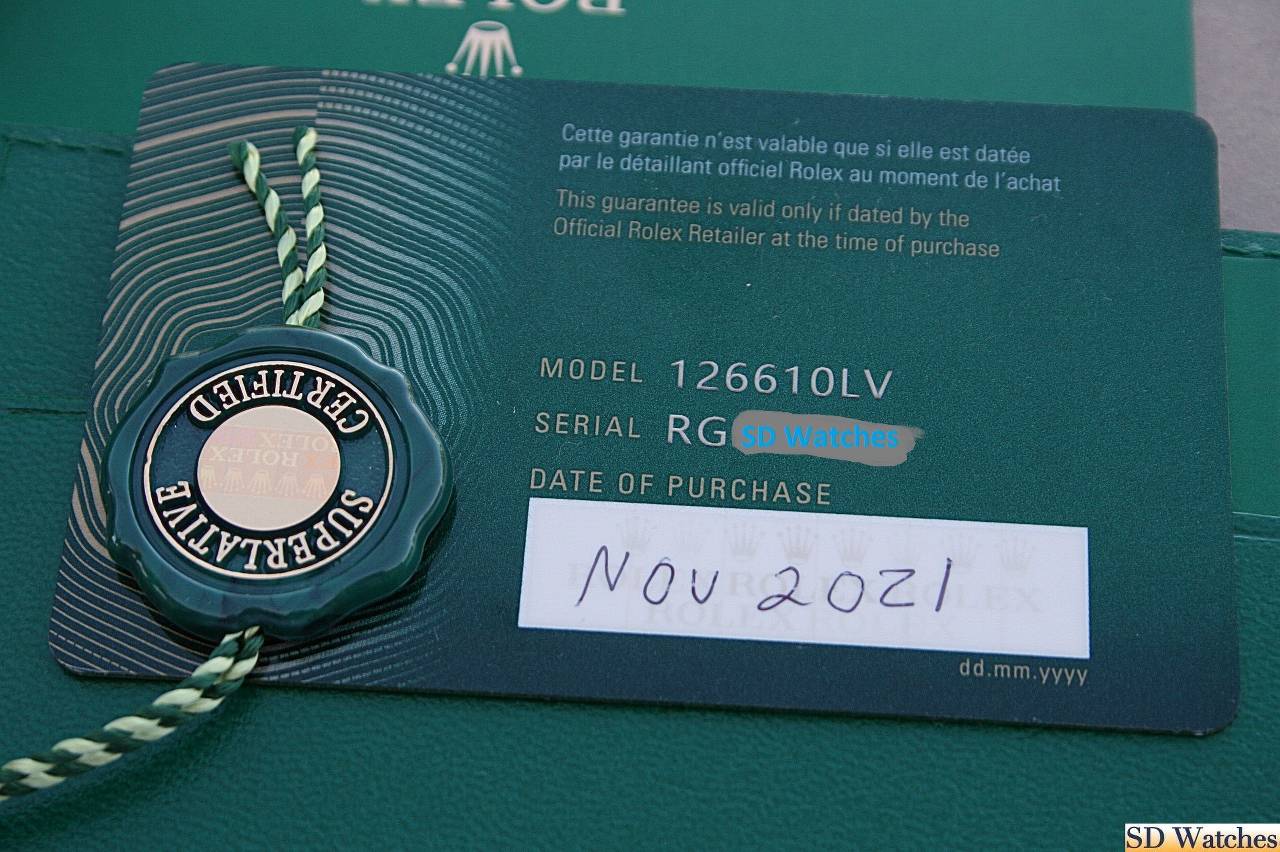 FS: ROLEX 126610LV SUBMARINER WATCH GREEN BEZEL STARBUCKS image 6