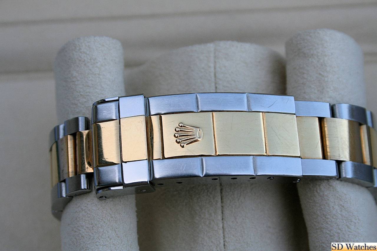 FS: ROLEX 16613 SUBMARINER WATCH BLUE DIAL 18K/SS image 4