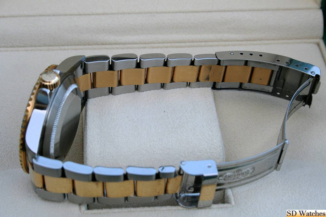 FS: ROLEX 16613 SUBMARINER WATCH BLUE DIAL 18K/SS image 5