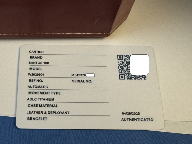 FS: Cartier Santos 100 XL Chronograph Roman W2020005, Titanium case coated with ADLC, Boxes & eBay Papers image 4