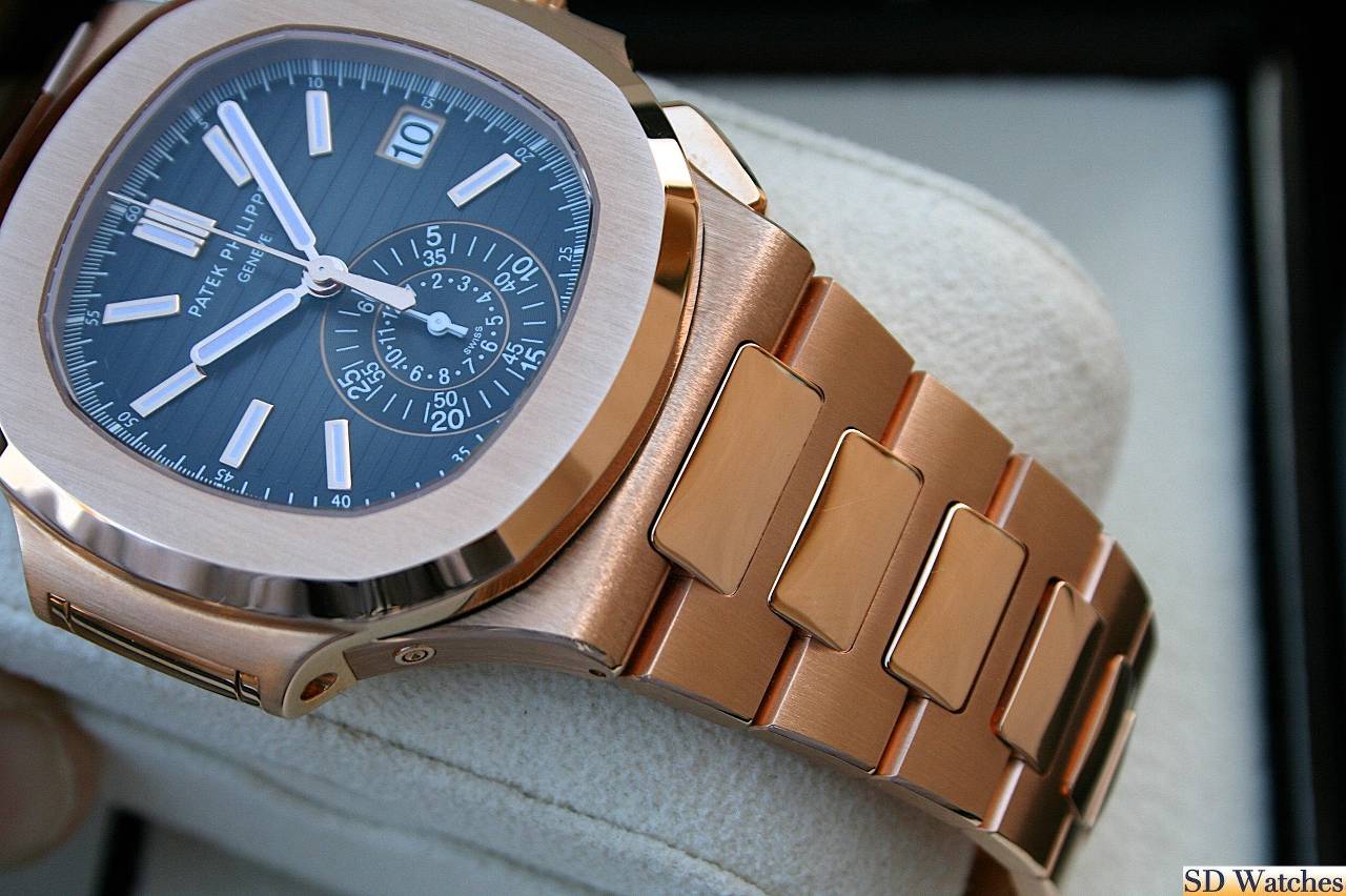 FS: PATEK PHILIPPE 5980/1R ROSE GOLD NAUTILUS CHRONOGRAPH WATCH image 2