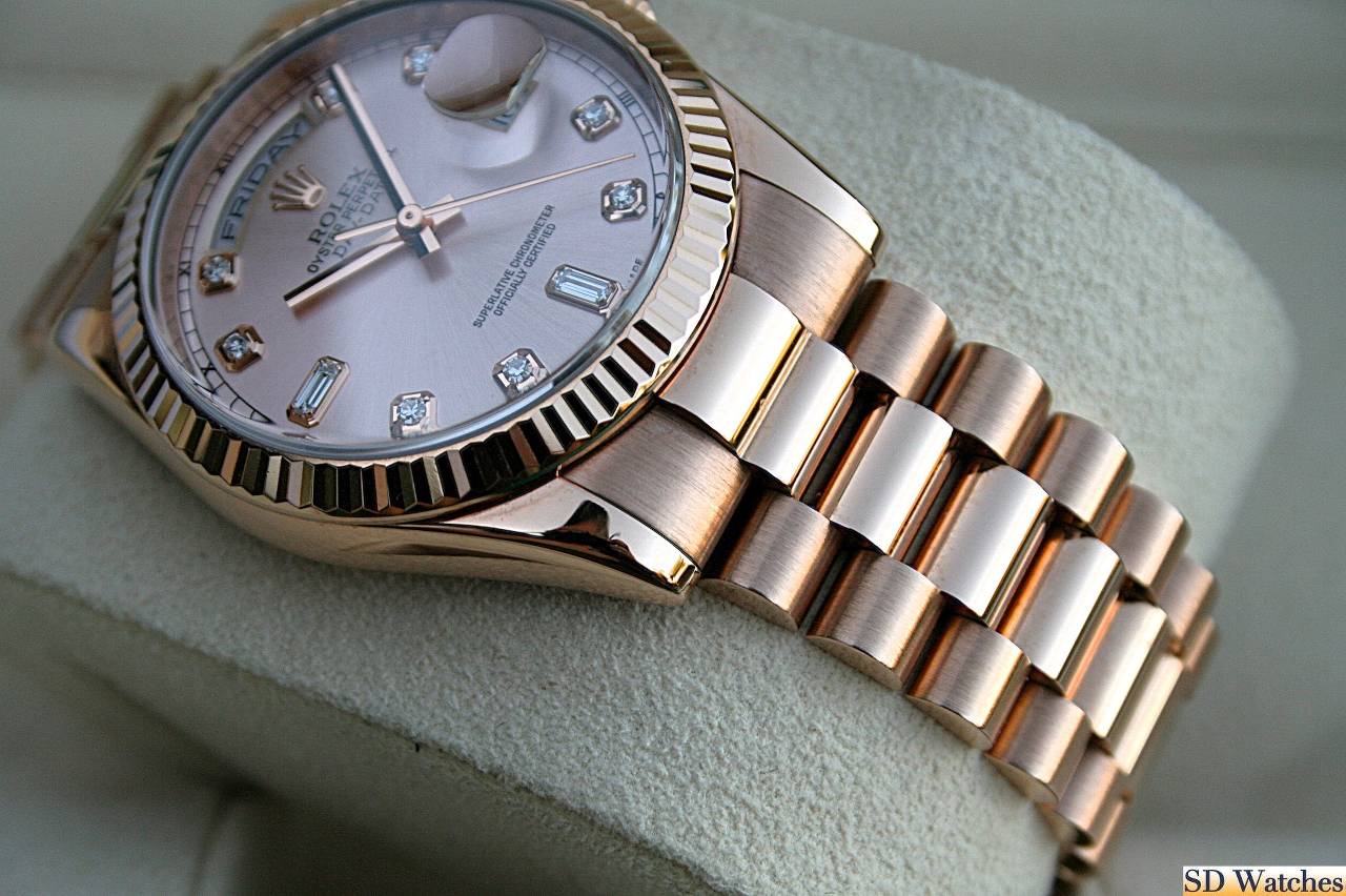 FS: ROLEX 118235 DAY DATE PRESIDENT 18K ROSE GOLD DIAMOND DIAL image 2