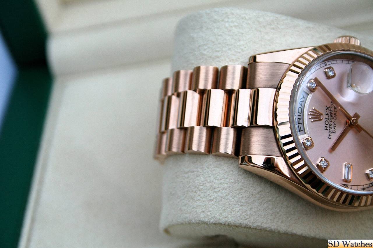 FS: ROLEX 118235 DAY DATE PRESIDENT 18K ROSE GOLD DIAMOND DIAL image 3