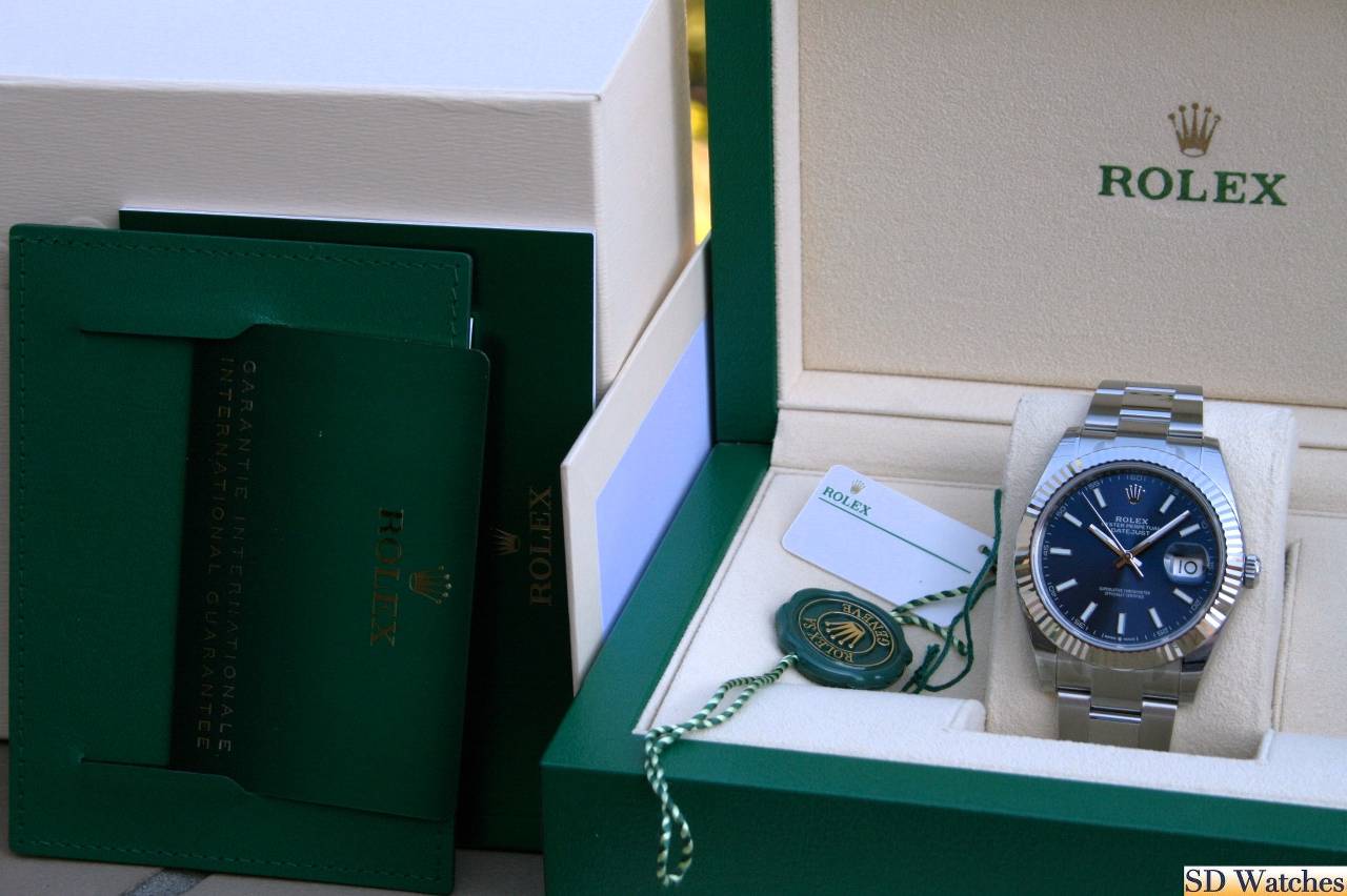 FS: ROLEX 126334 DATEJUST 41MM OYSTER BLUE MARKER NIB image 5