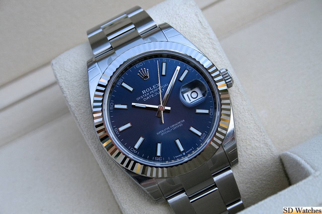 FS: ROLEX 126334 DATEJUST 41MM OYSTER BLUE MARKER NIB image 6