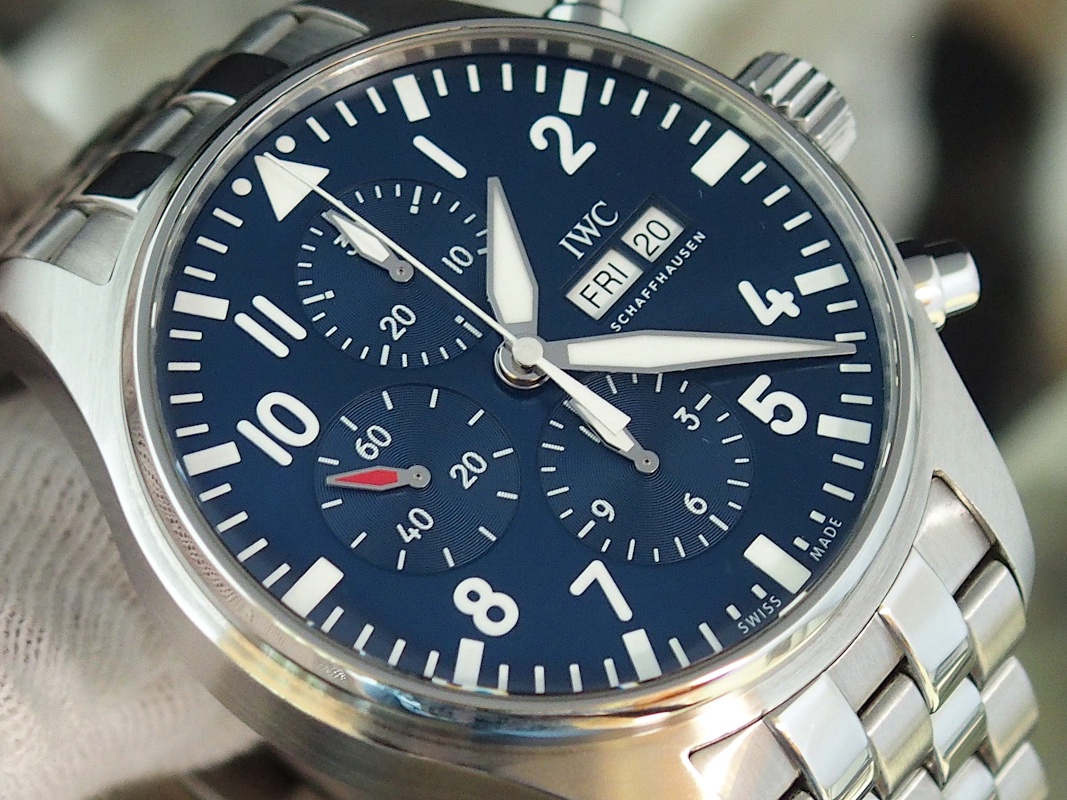 FS: IWC Pilot's Watch Chronograph IW377717 Near Mint B&P REDUCED image 5