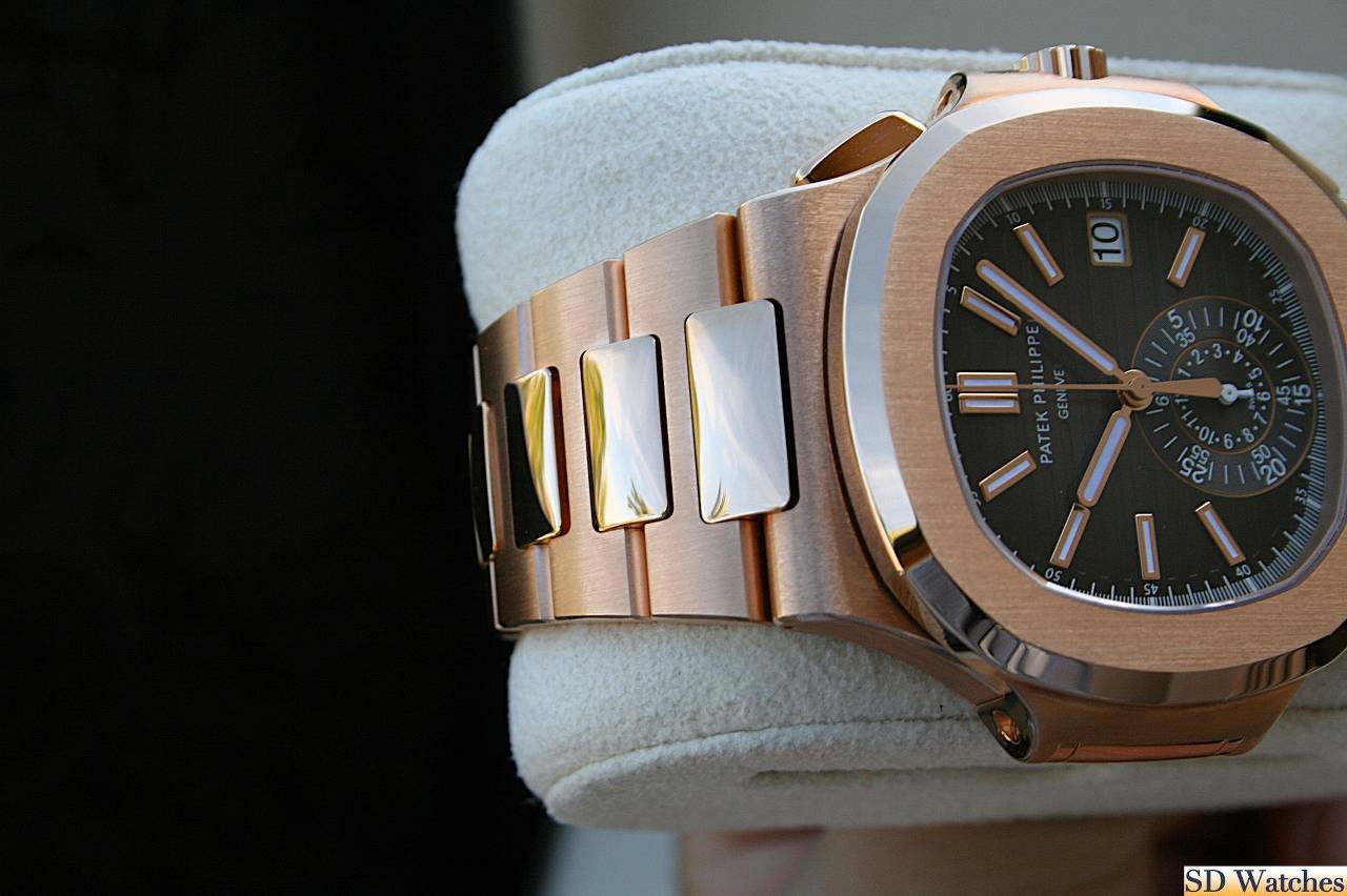 FS: PATEK PHILIPPE 5980/1R ROSE GOLD NAUTILUS CHRONOGRAPH WATCH image 3